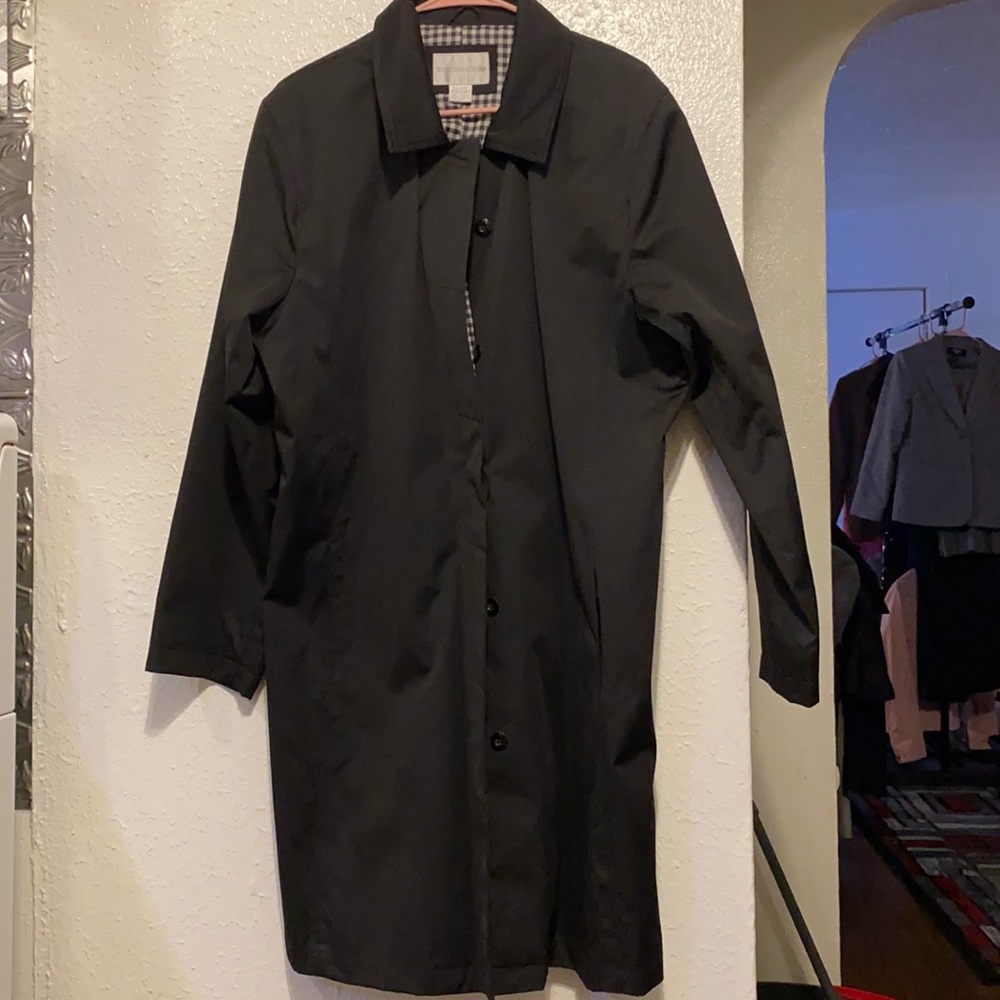 XL black trench coat.
